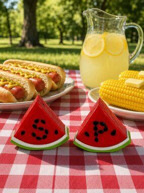Vintage Watermelon Salt and Pepper Shakers